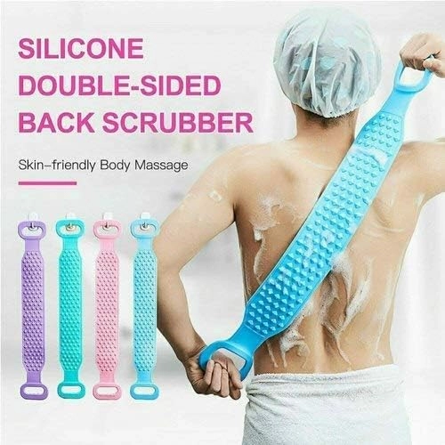 Silicone Double Sided Body Back Scrubber (Assorted, Pack of 1)