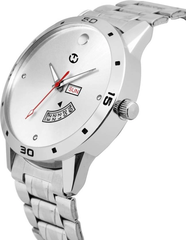 Analog Watch for Men (Silver)