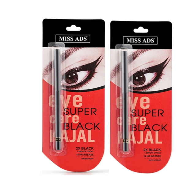 Miss ADS Super Kajal (Black, Pack of 2)