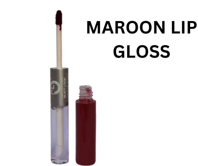 Color Stay 2-in-1 Liquid Lipstick cum Lip Gloss (Maroon)