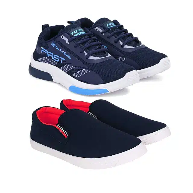 Shoes with Casual shoes for Men (Multicolor, 10) (Pack Of 2)