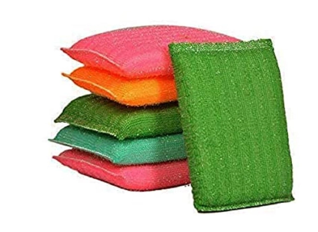 Scratch Proof Kitchen Utensil Scrubber Pads (Multicolor, Pack of 6)