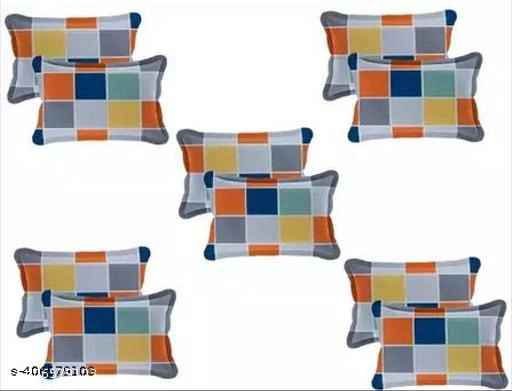 Cotton Pillow Covers (Multicolor, 17x27 inches) (Pack of 10)