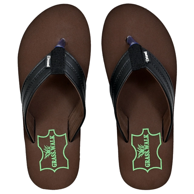 Flipflops for Men (Brown & Black, 6)