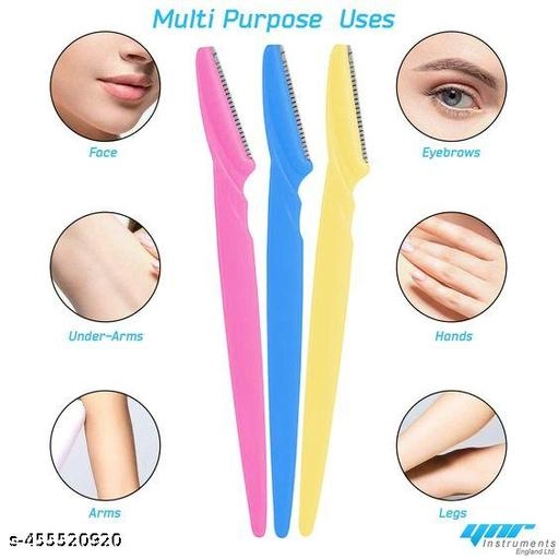 Eyebrow Shaping & Face Hair Razor (Multicolor, Pack of 3)