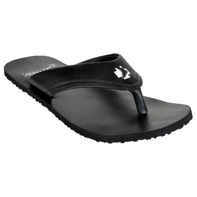 Cozy Wear Rubber Casual Wear Slippers For Men (Black, 6) (HF-12)