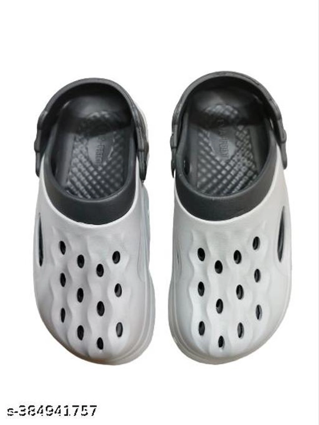 Clogs for Men (White & Grey, 6)