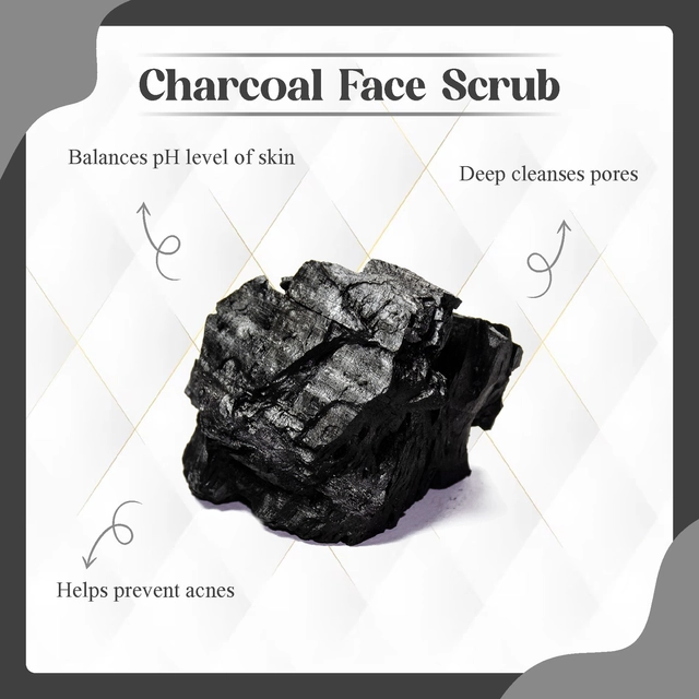 Kuraiy Charcoal Exfoliating Deep Cleansing Face Scrub (100 g)