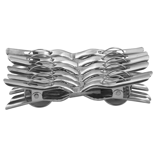 NIVIS Stainless Steel Cloth Clip (72 g, 1 Dozen)