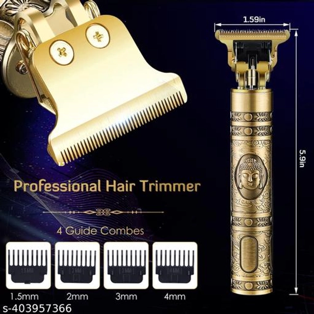 Metal Buddha Trimmer for Men (Gold)