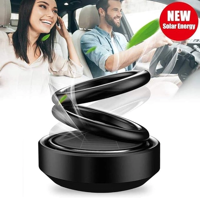 Double Ring Rotating Air Freshener for Car (Multicolor)