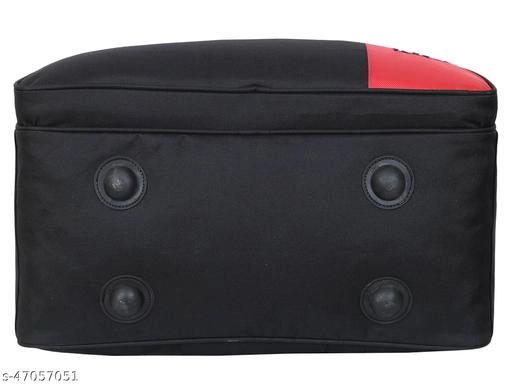 Polyester Duffel Bag (Black & Red)