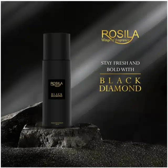 Rosila Black Diamond Perfume Body Spray for Men & Women (200 ml)