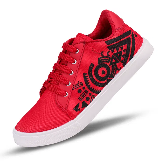 Bersache Casual Shoes for Men (Red, 6) (VK-86)