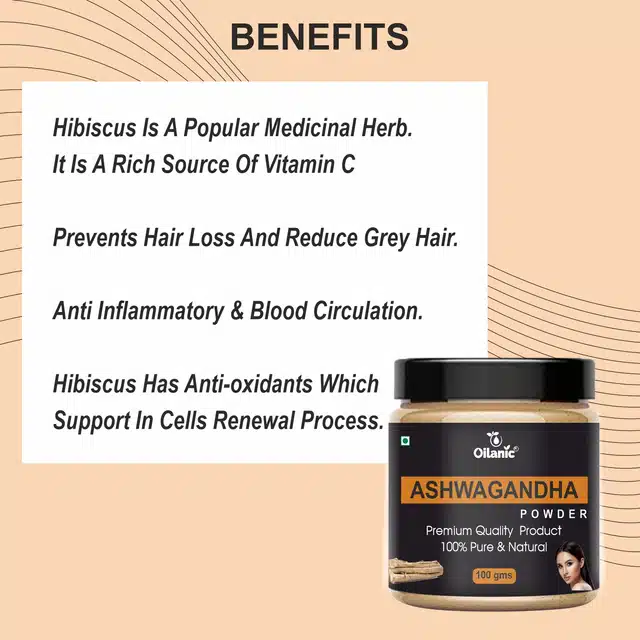 Natural Ashwagandha Powder for Skin & Hair (100 g)