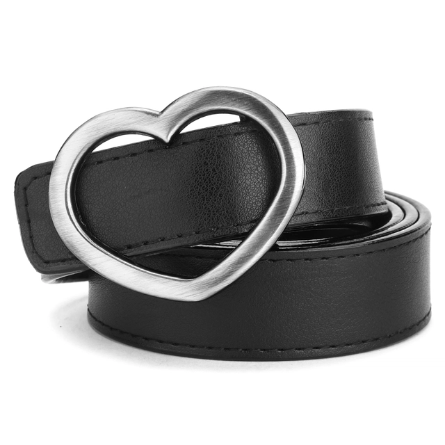 Artificial leather Belt for Women (Black, Free Size)