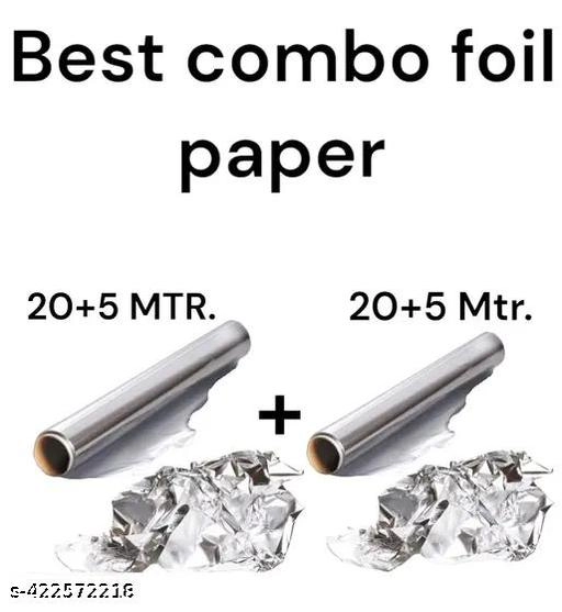 Aluminium Foil Paper (Silver, 25 m) (Pack of 2)