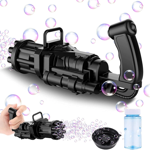 8 Hole Electric Bubble Gun for Kids (Multicolor)