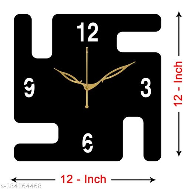 Wooden Wall Clock (Black)