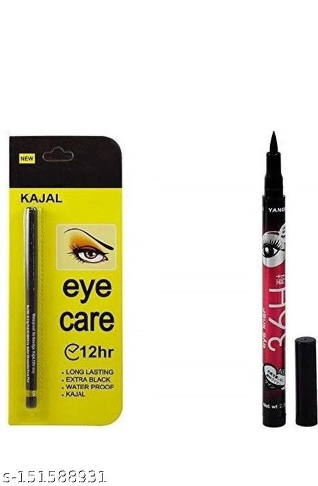 Kajal with 36H Sketch Eyeliner (Black, Set of 2)