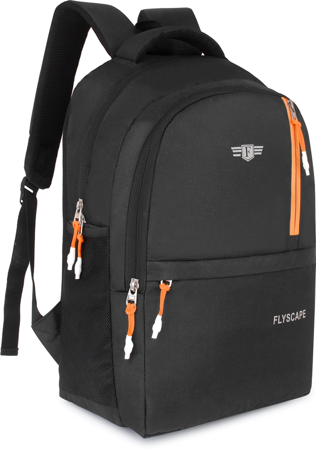 Polyester Laptop Backpack for Men & Women (Black, 28 L)