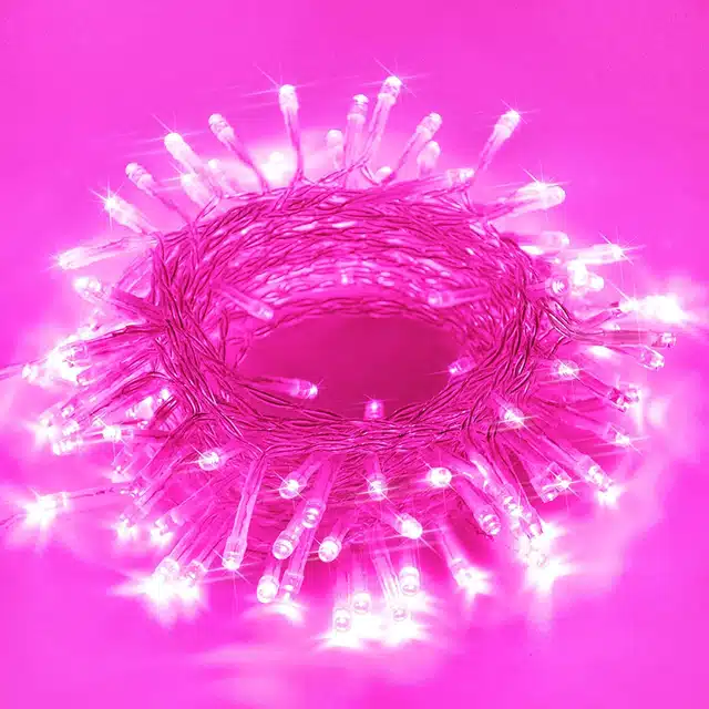 LED Pixel String & Rice Light for Festive Decoration (Pink, 15 m)