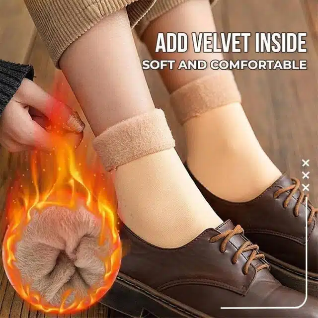Velvet Thumb Thermal Socks for Women (Multicolor, Pack of 6)
