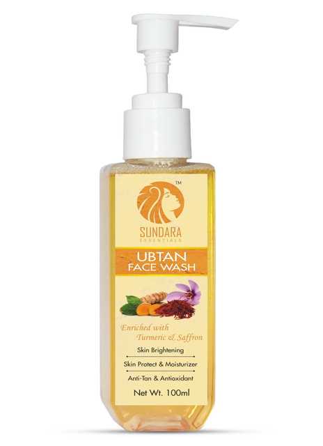 Sundara Essentials Ubtan Face Wash with Turmeric & Saffron for Tan Removal (Pack of 1, 100 ml) (DH-12)