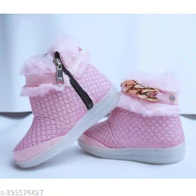 Boots for Girls (Pink, 6-9 Months)