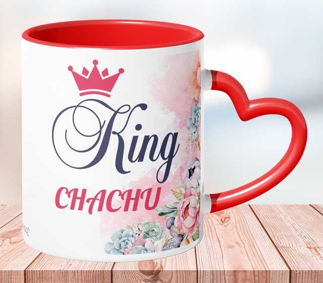 Bride Loading Printed Heart Handle Mug Microwave Safe Ceramic Tea Coffee (Red, 350 ml) (GT-690)