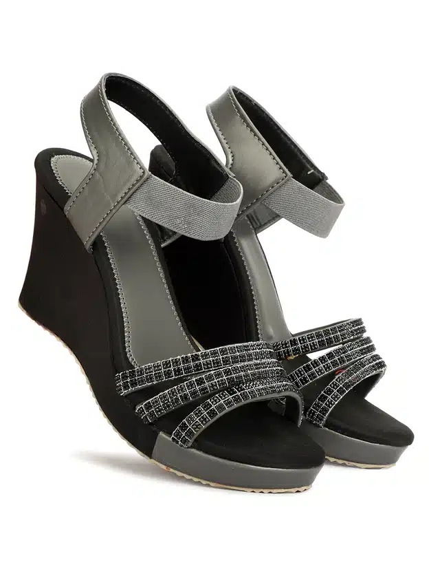 Heels for Women (Black & Grey, 4)