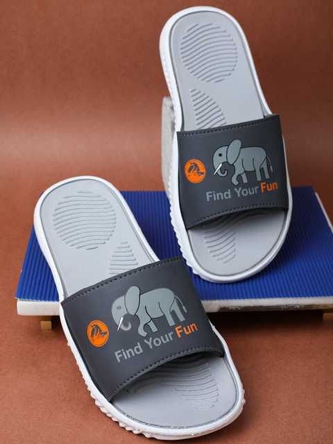 Fosty Mens Slides (Grey, 7) (A-37)