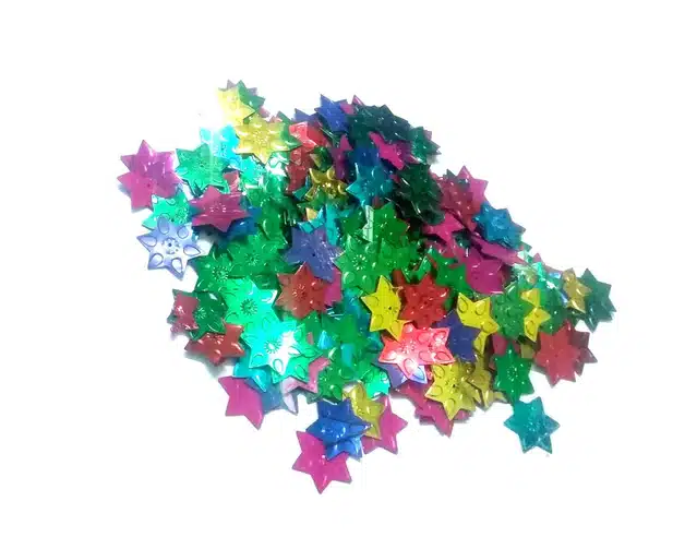 Nawani 25 mm Star Sitara for Jewellery Making (100 g)