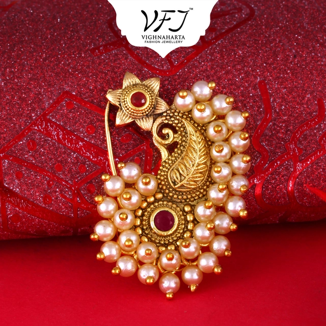 Brass Nosepin for Women (Gold)