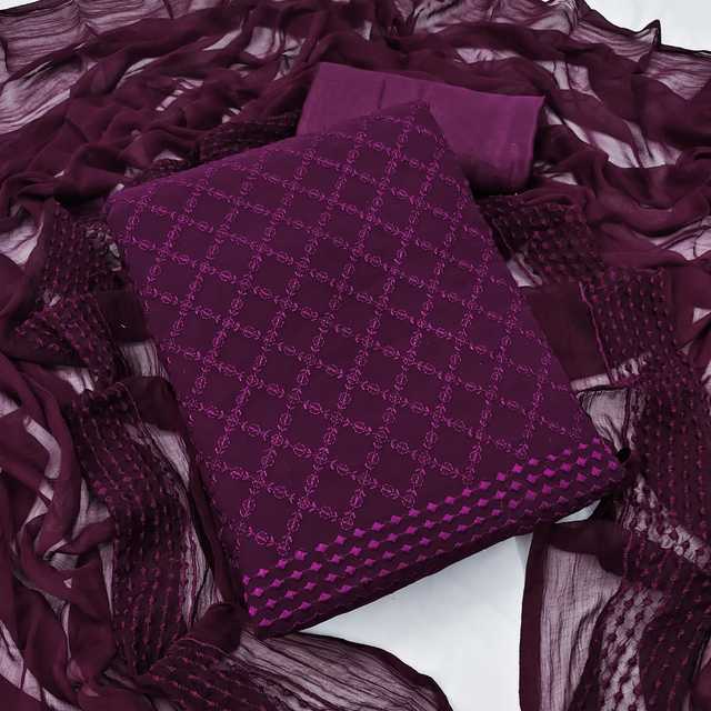 Zeepkart Exclusive Dress Material Suit For Women (Purple) (Z22)
