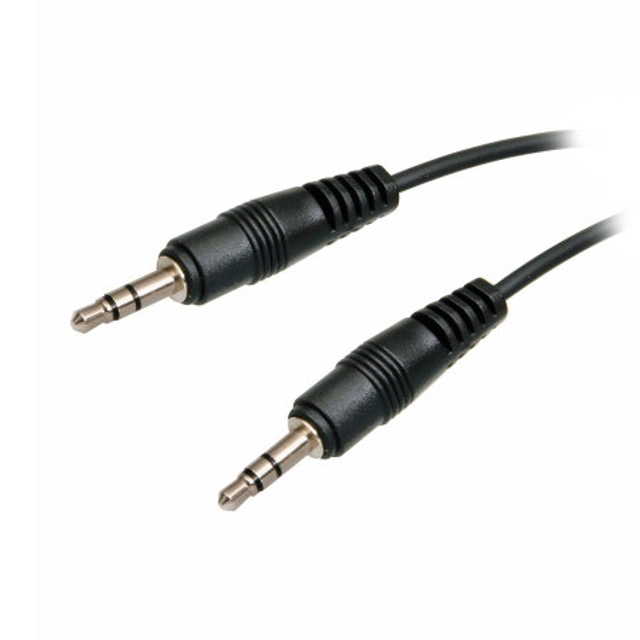 Plastic 3.5mm Jack Male to Male Stereo Audio Aux Data Cable (Black)