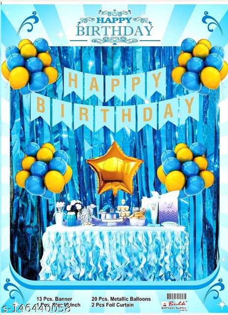 Mathur Enterprises Happy Birthday Celebration Decoration Kit (Pack Of 1, Multicolor) (ME-22)