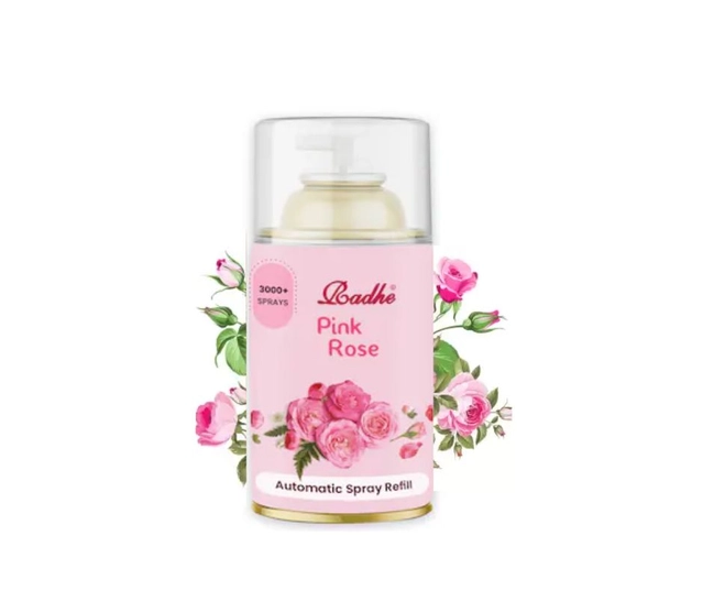 Radhe Pink Rose Automatic Room Spray Refill (265 ml)