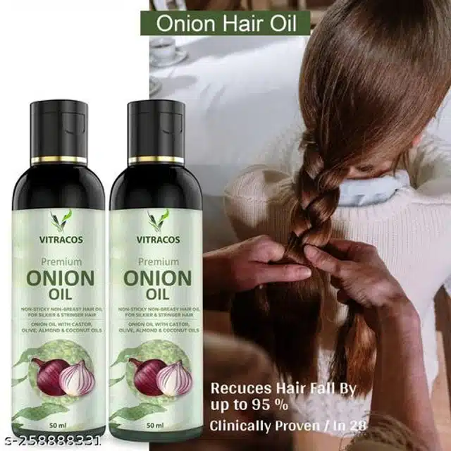 Vitracos Onion Hair Oil (50 ml, Pack of 2)
