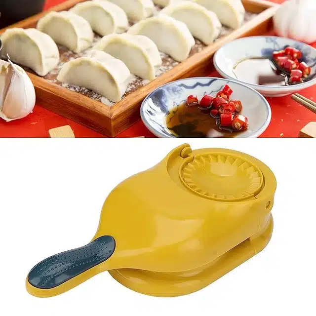 Plastic 2 in 1 Dumpling Maker Machine (Multicolor)