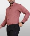 Full Sleeves Solid Shirt for Men (Pink, L)