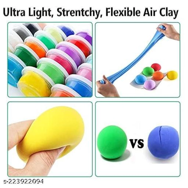 Air Dry Clay for Kids (Multicolor, Pack of 36)