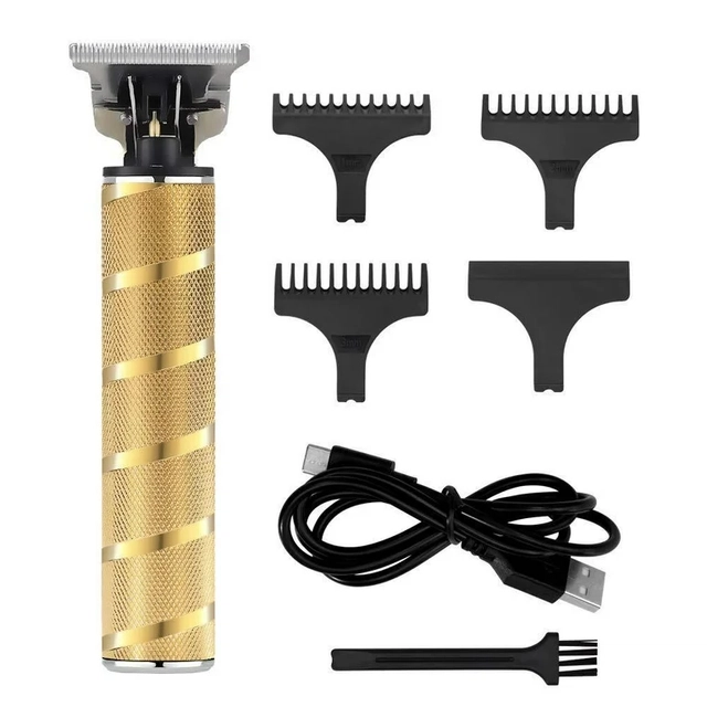 Electric Rechargeable Hair Trimmer for Men (Gold)