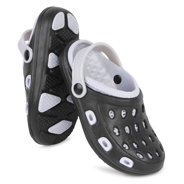 Clogs for Boys (Black & Grey, 4-5 Years)