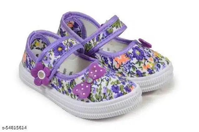 Casual Shoes for Girls (Purple & White, 18-24 Months)