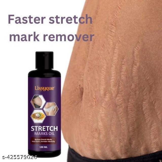  Lissyque Stretch Mark Oil To remove stretch marks on the belly, Legs, and Natural Heal Pregnancy Breast- 100ml