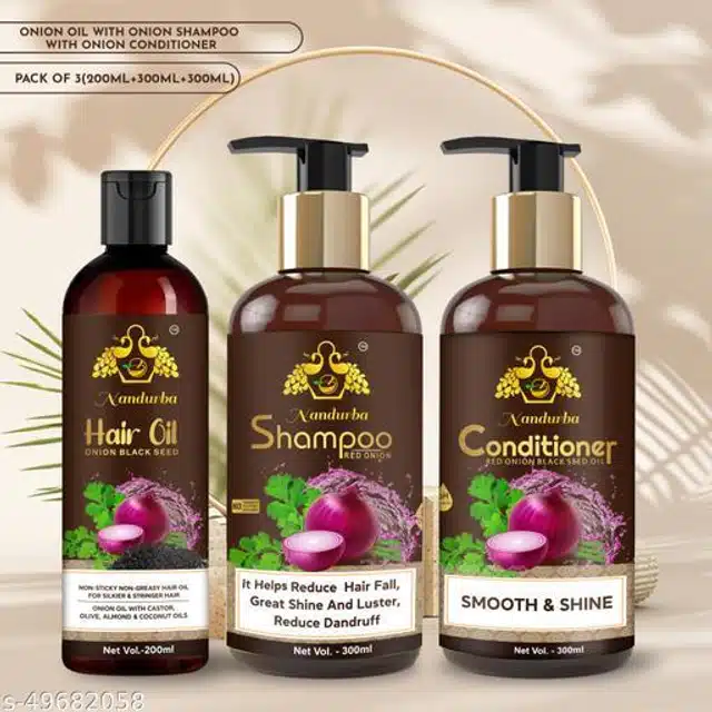 Onion Herbal Shampoo & Conditioner (3x800 ml)