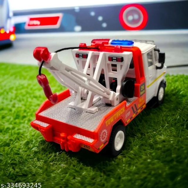 Tow Crane Truck Toy for Kids (Multicolor)