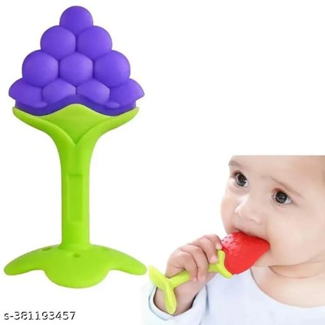 Combo of Silicone Feeder Bottle, Teether & Fruit Nibbler (Multicolor, Set of 3)