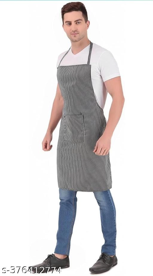 Cotton Apron for Men & Women (Black)